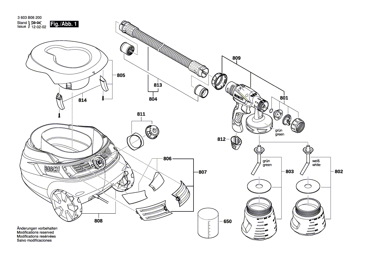 Uusi aito Bosch 1609203W98 Ilmaletku