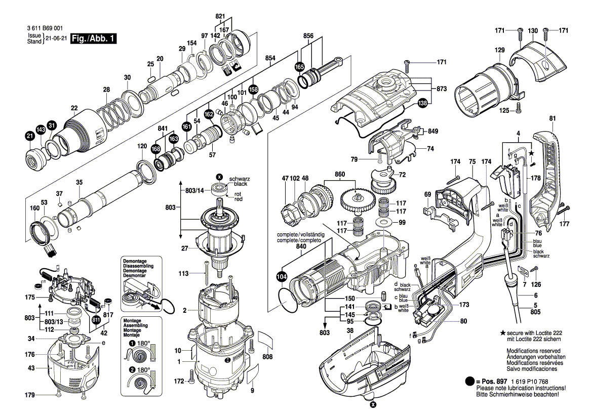 Nieuwe echte Bosch 1619p07778 Auxiliary handle