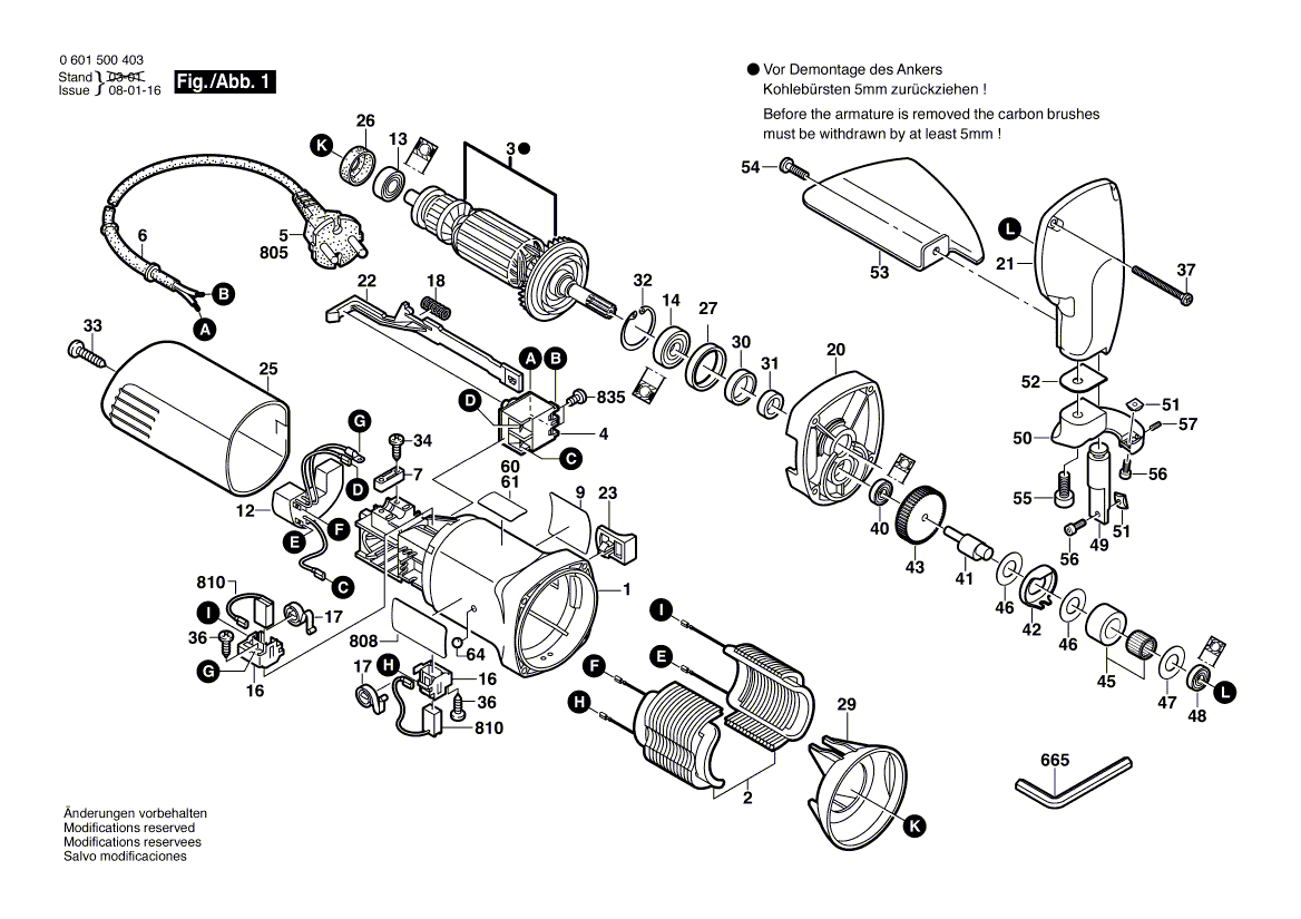 Nouveau véritable bosch 2604011270 armature