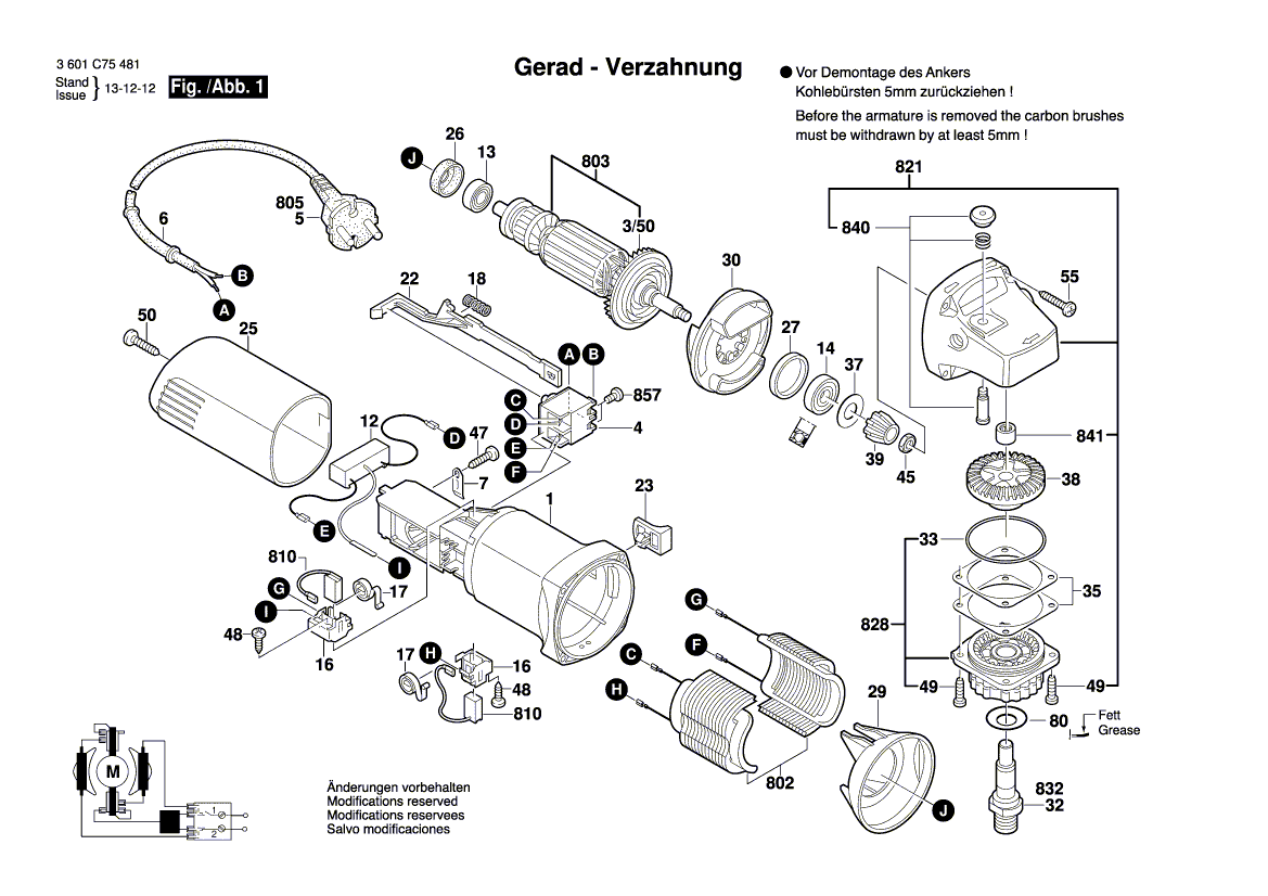 Nouveau véritable bosch 1619p01844 armature