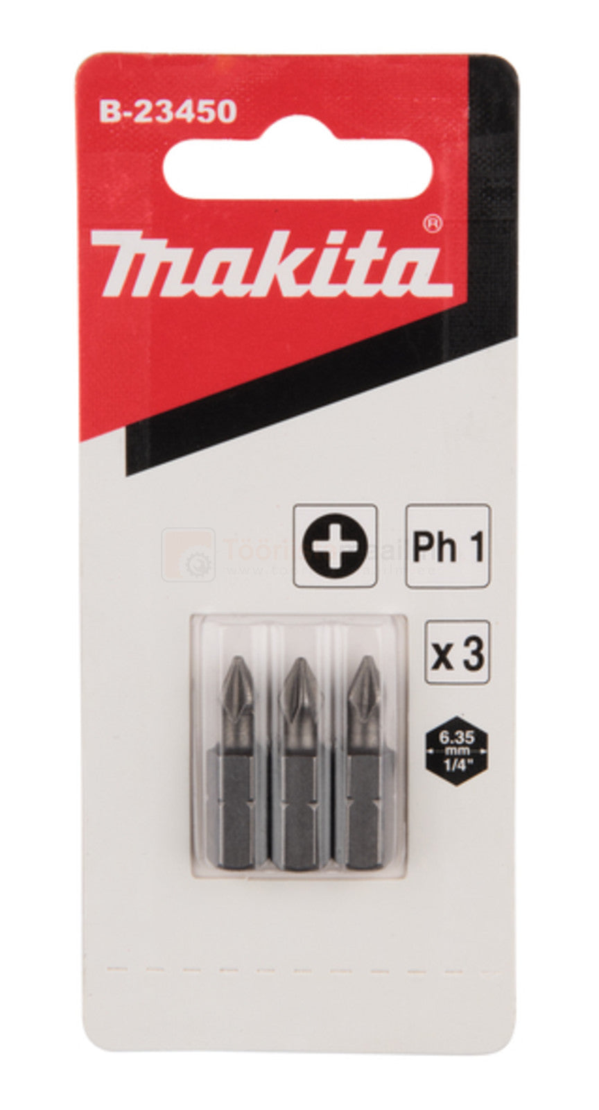 Ny ekte Makita B-23450 Skrue Bit PH1X25MM 3PCS