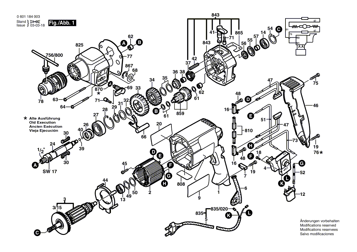 Nouveau véritable interrupteur Bosch 2607200365