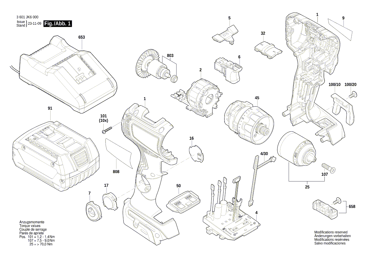 New Genuine Bosch 1600A025H6 Gear Box