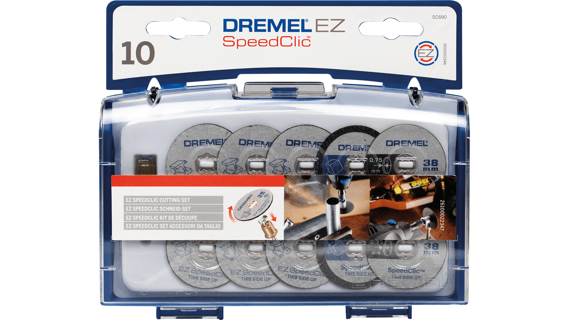 Новый оригинальный набор режущих насадок Dremel 2615S690JA EZ SpeedClic (SC690)