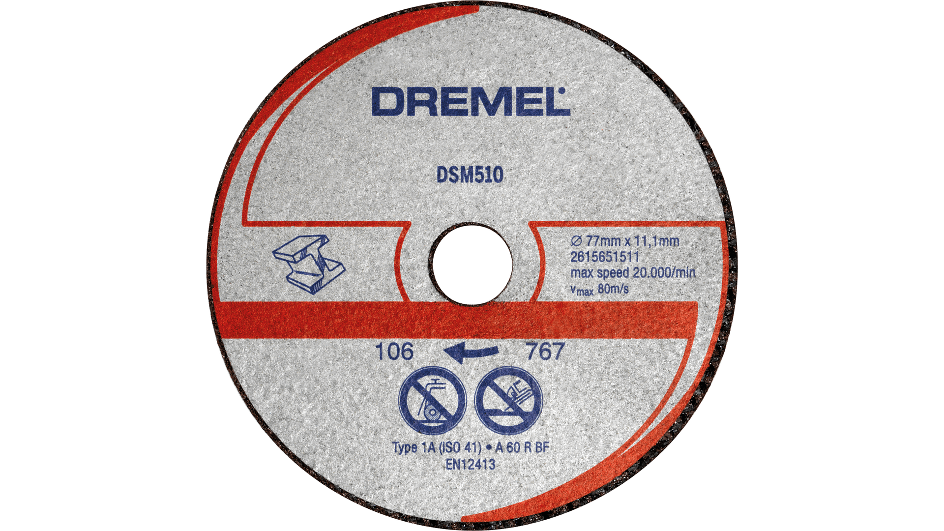 Uusi aito Dremel 2615S510JB ® DSM20 -metalli ja muovileikkauspyörä (DSM510)