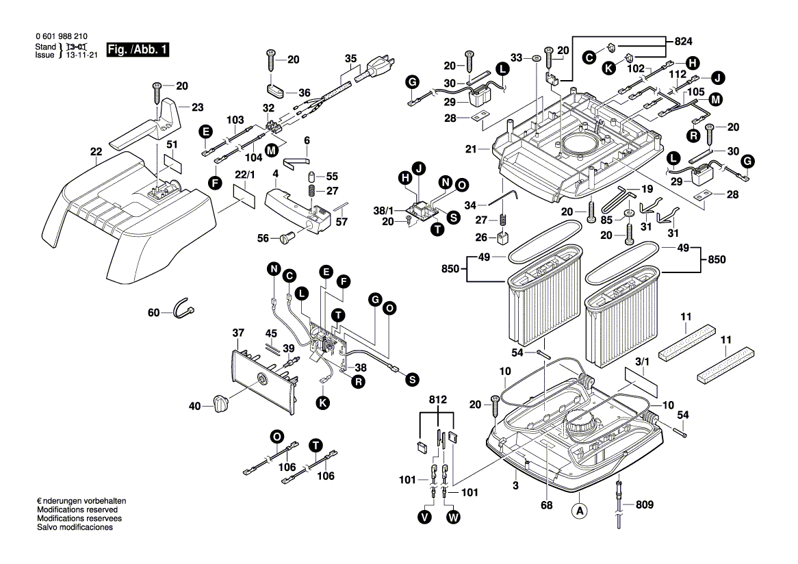 Nieuwe echte Bosch 2610027589 voedingssnoer