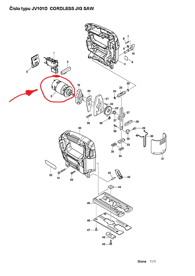 Neuer Original-Makita-Motor 629213-0 für JV101D