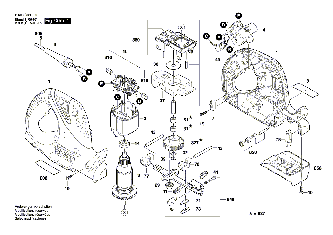 Nouveau véritable Bosch 2609001855 Guide latéral