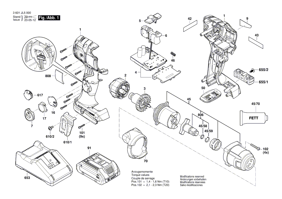 Neue echte Bosch 1600a01yf1 Umschalterhebel