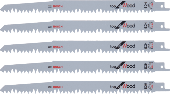 Ny äkta Bosch 2608650676 S 1531 L TOP FÖR TRÅ -REFROCATING SAW BLADE FÖR