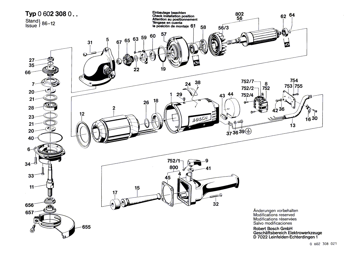 Neue echte Bosch 1602026038 Kontrollhebel