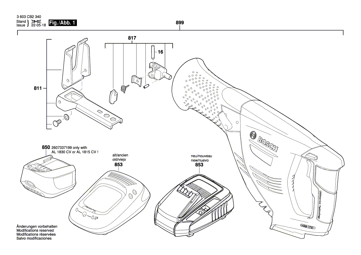 Uusi aito Bosch 1619PA4185 Blade Holder