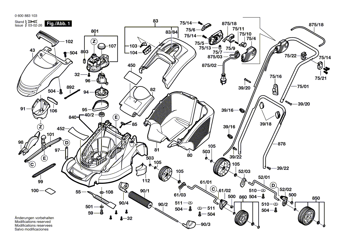 Uusi aito Bosch F016102996 -ohjauspalkki