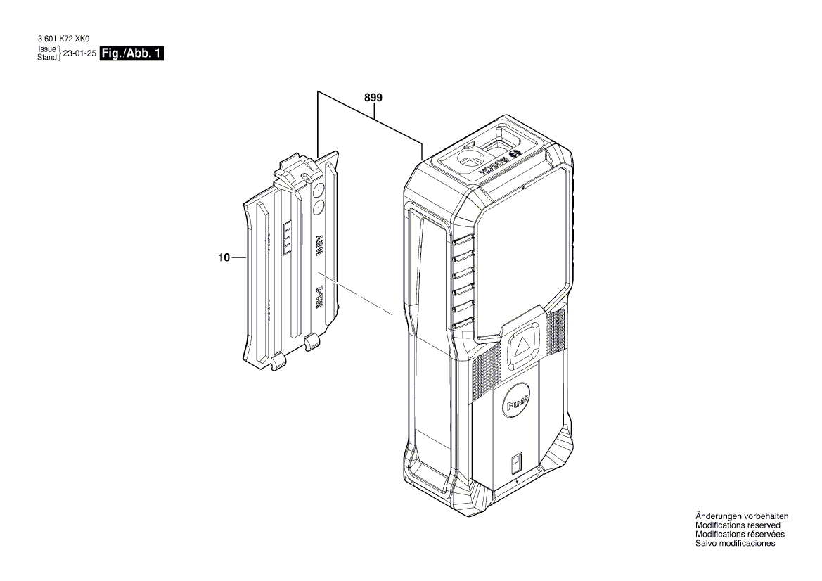 New Genuine Bosch 1600A0255X Battery Cover