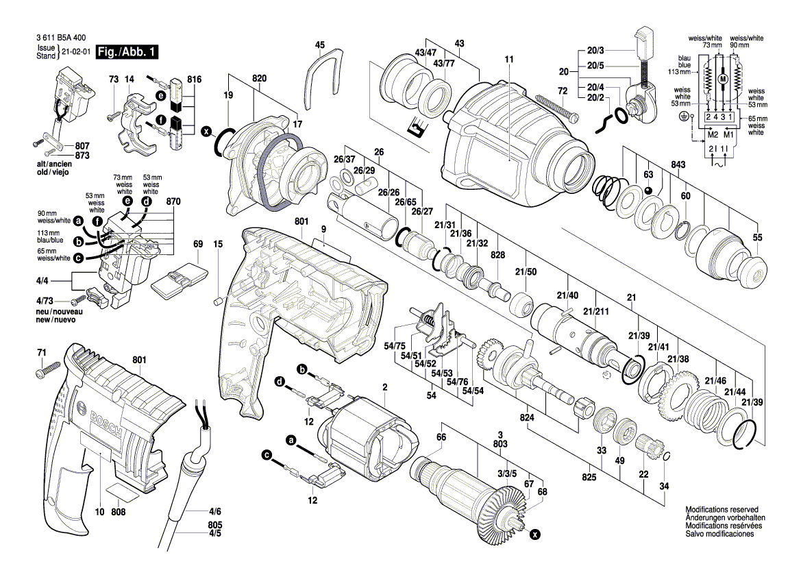 Neue echte Bosch 1600A0013W Führungsstange