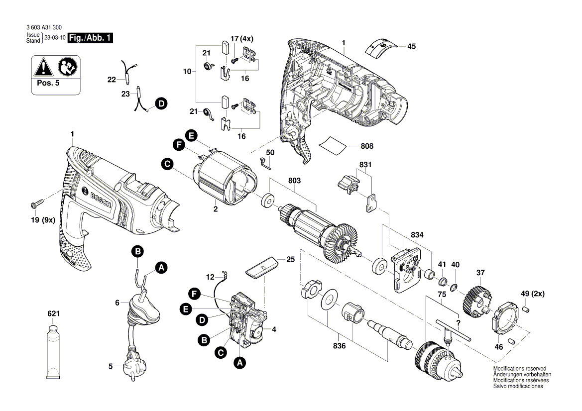 Nouveau véritable Bosch 1600150041 Spring Retaining Ring