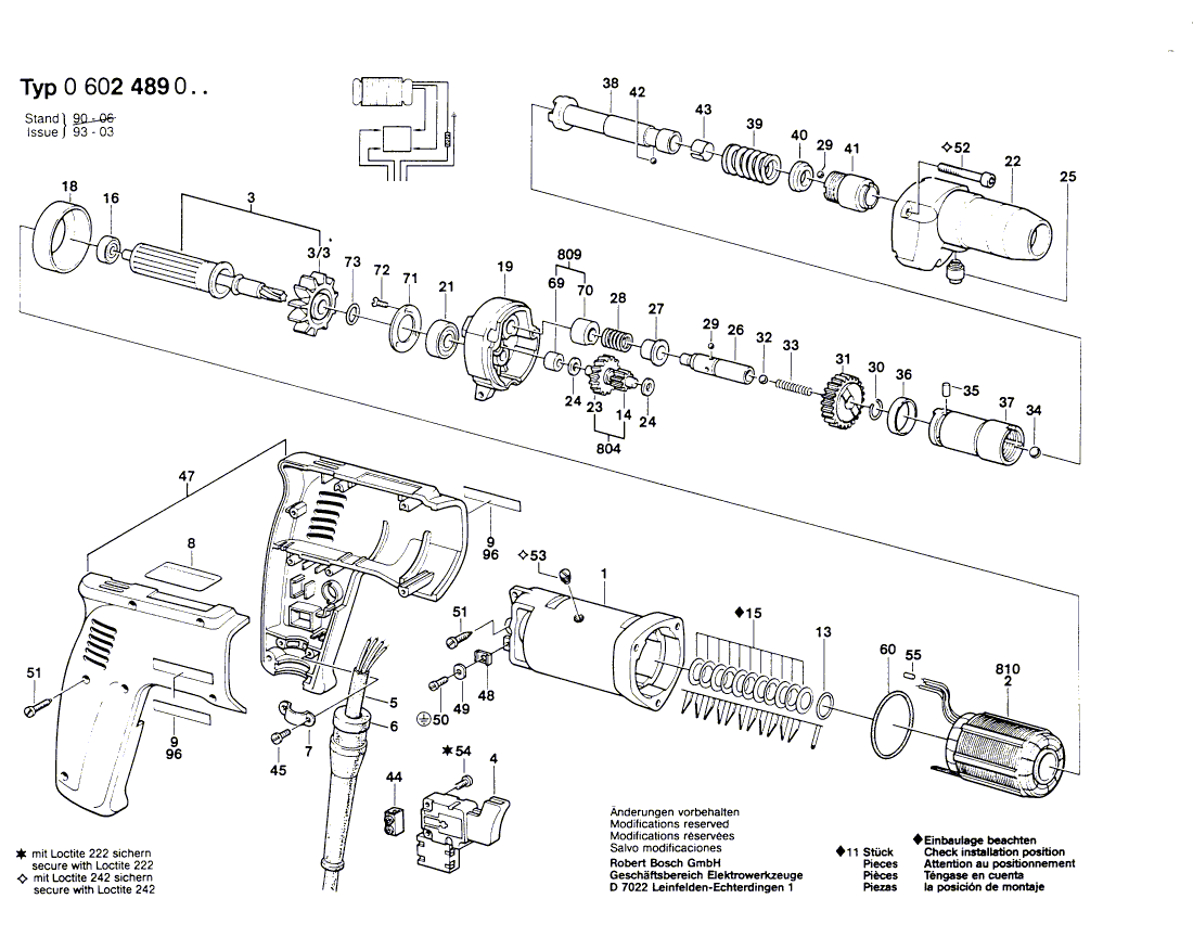 Ny ekte Bosch 3605132036 håndtak