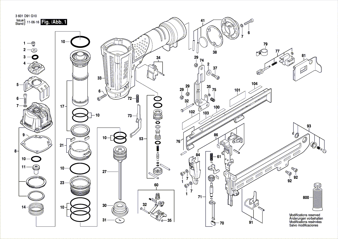 Uusi aito Bosch 2610001706 liipaisin