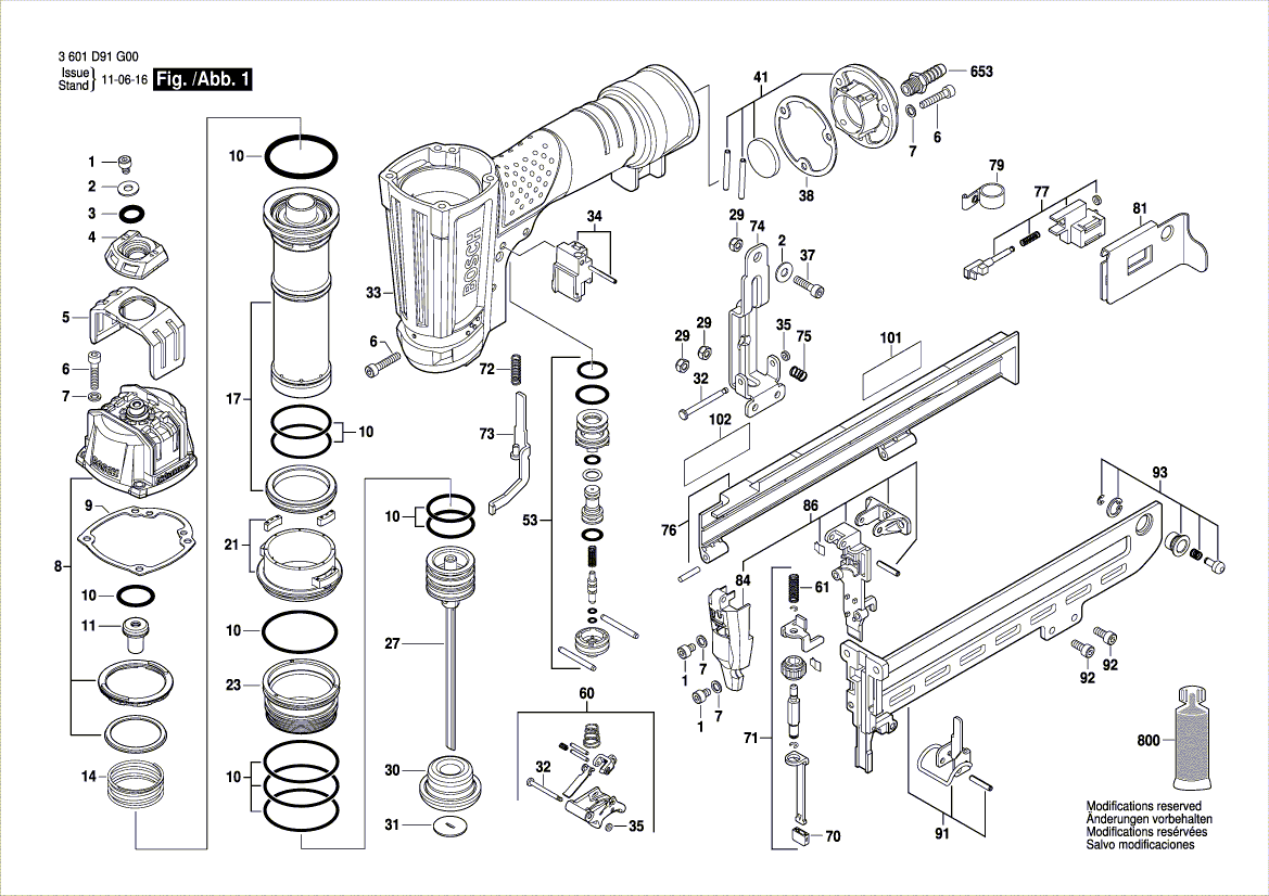 Nouveau véritable étiquette d'avertissement Bosch 1601118S50