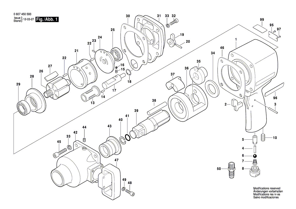 Uusi aito Bosch 1609301508 Ohjausvipu