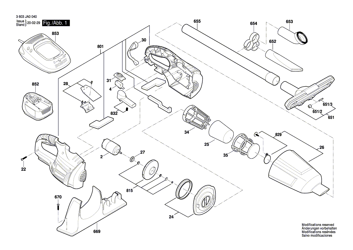 Uusi aito Bosch 1619PA5253 Pölykammio