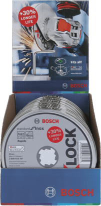 New Genuine Bosch 2608619267 X-LOCK Cutting Disc Standard for Inox For small