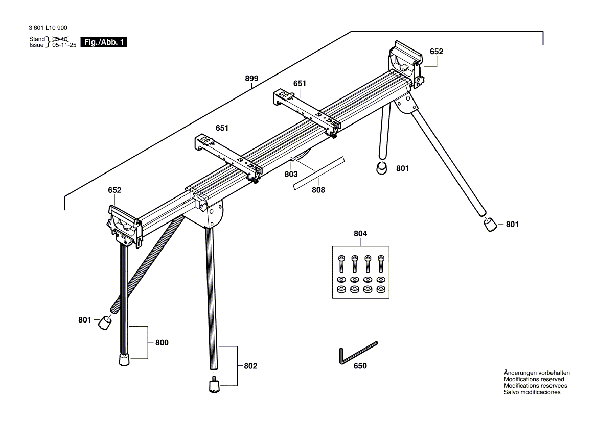 New Genuine Bosch 1609203R44 Workpiece support