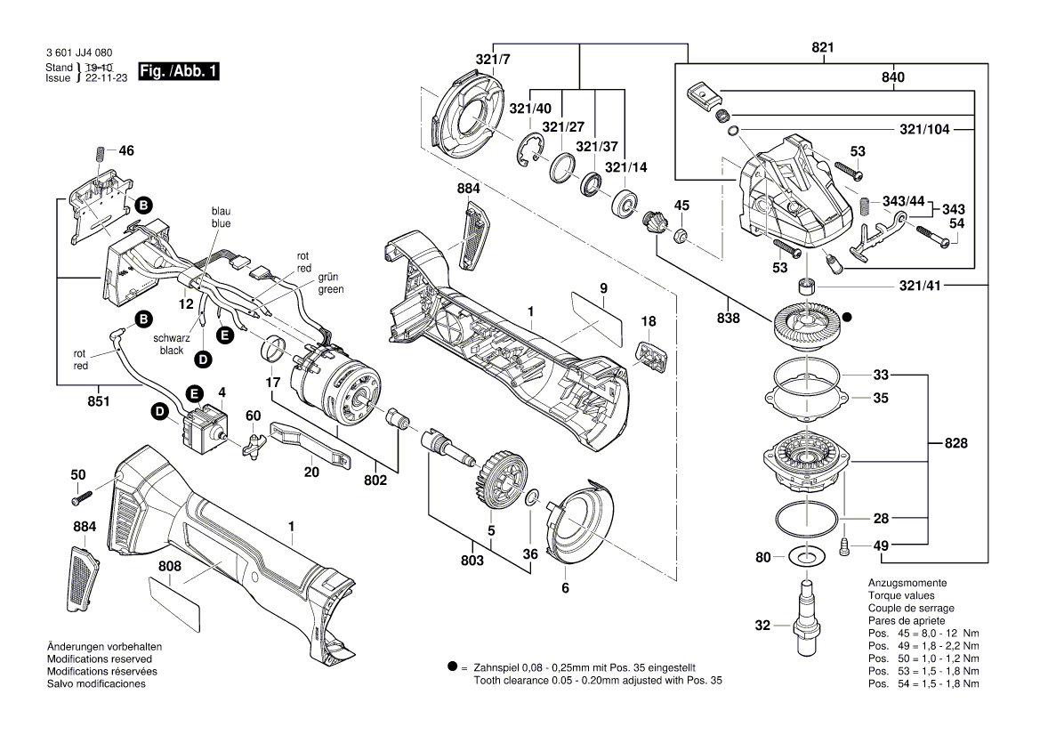 Nouveau véritable Bosch 1619p15338 Poignée de commutation