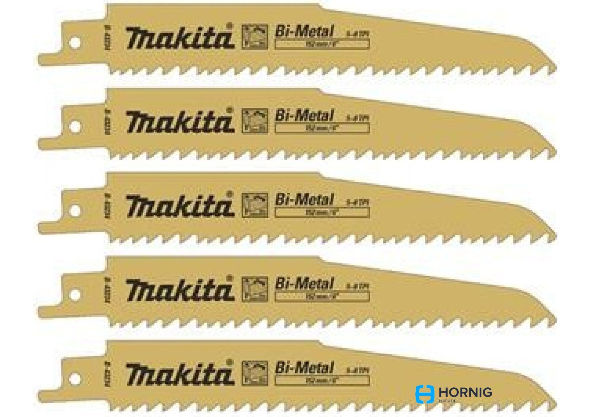 Новые оригинальные сабельные ножи Makita B-43234 152мм 5-8Tpi, 5шт.