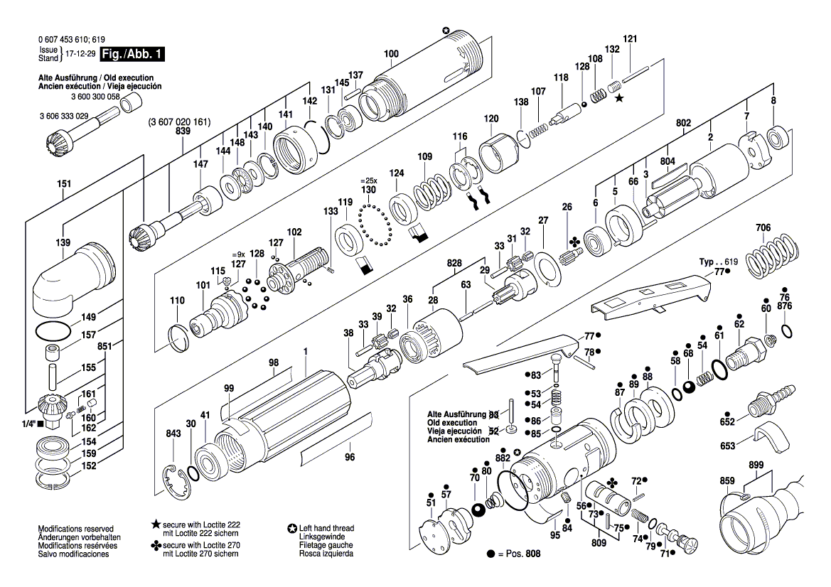 Nouveau véritable Bosch 3607031320 Assemblage de pièces de service