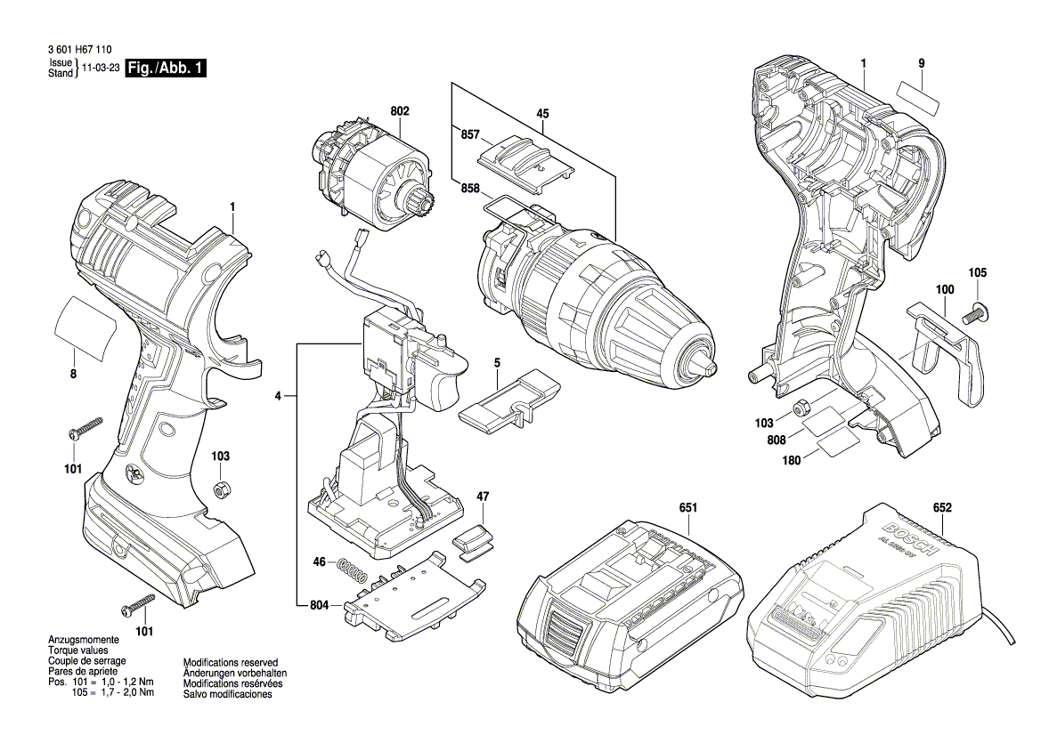 Uusi aito Bosch 2609100859 Säätövipu