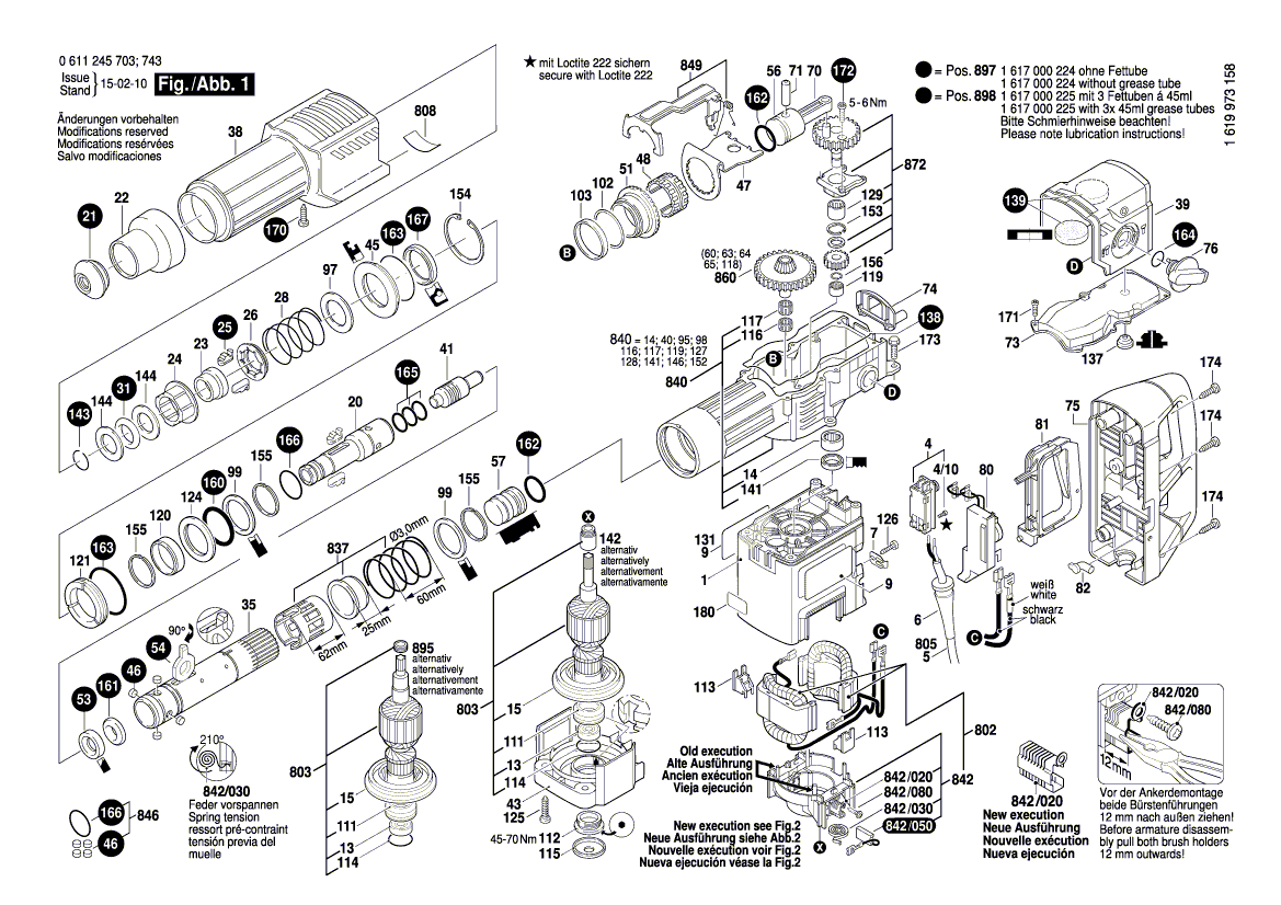 New Genuine Bosch 1617000225 Wear and Tear Part Set