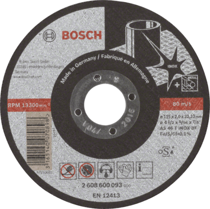 Ny ekte Bosch 2608600093 Ekspert for Inox Cutting Disc for liten vinkel