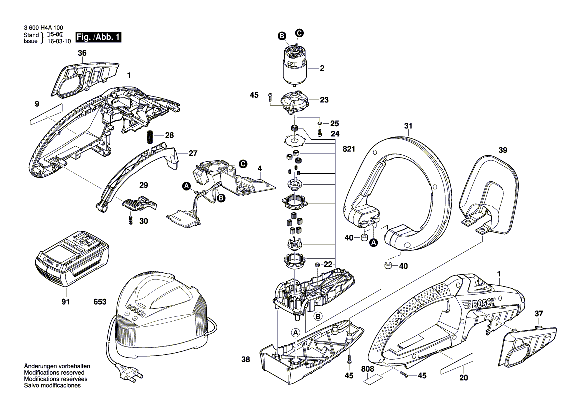 Nouveau véritable couverture de protection Bosch 1607000C66