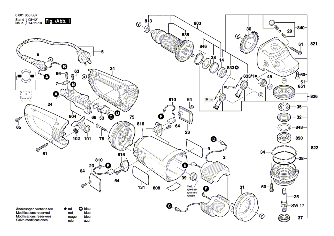 Nouveau champ de Bosch 160422051p authentique