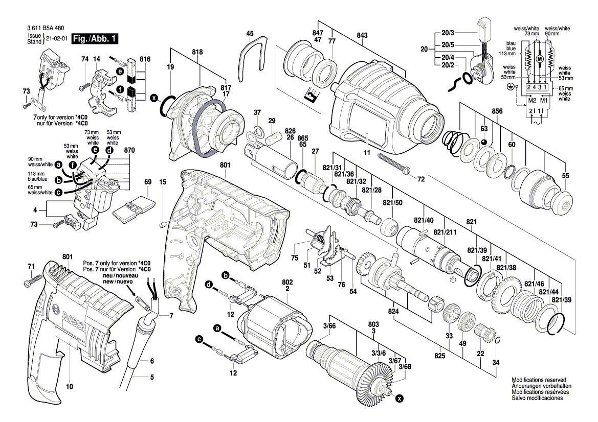 Uusi aito Bosch 1613231030 Vaihtokytkin