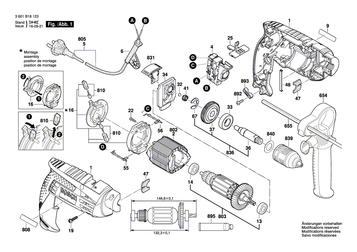 NEUE EURENTE BOSCH 160111A44P -Typenschild