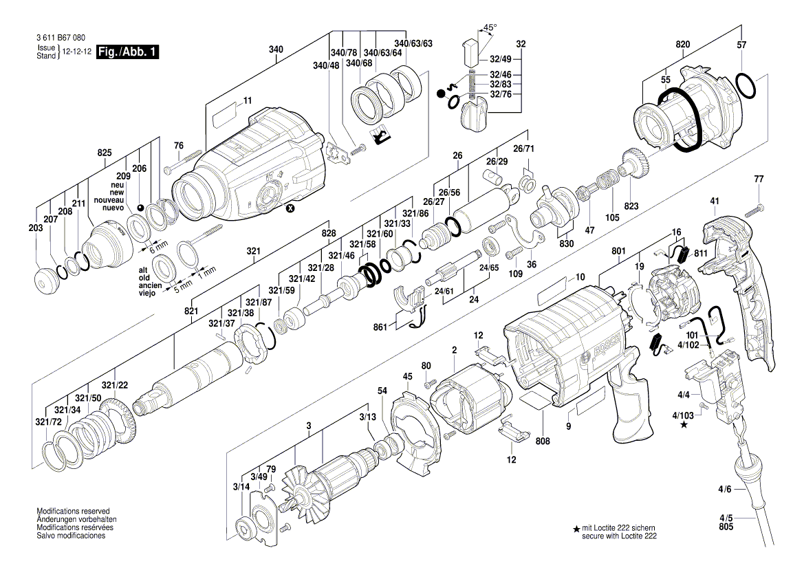 Nouveau véritable bosch 1614010272 armature