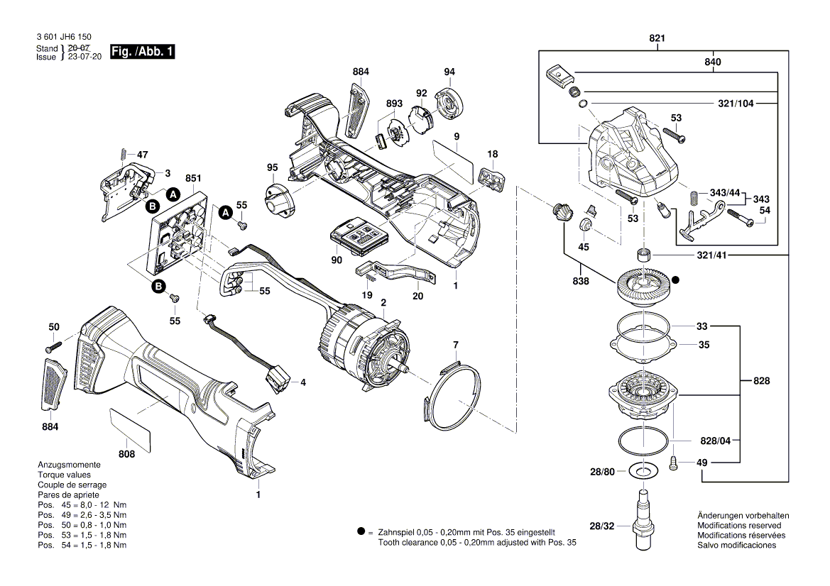 Nouvelle poignée de commutation Bosch 1600A016PW