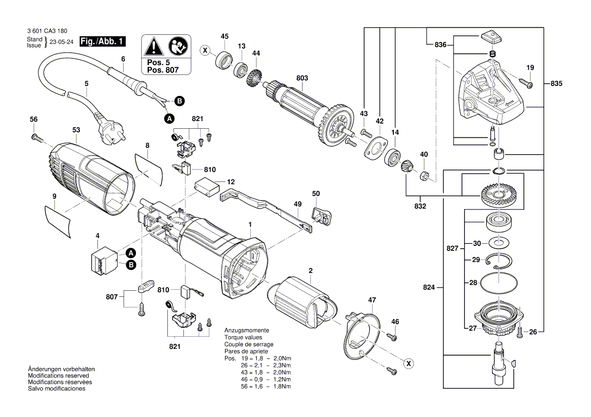 Nieuwe echte Bosch 1619pc0256 aan-off-schakelaar