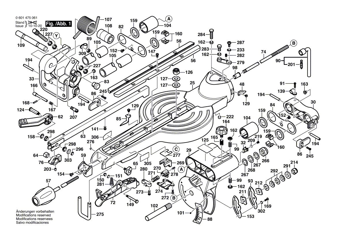 Ny äkta Bosch 2610950383 PIVOTING BLADE GUND