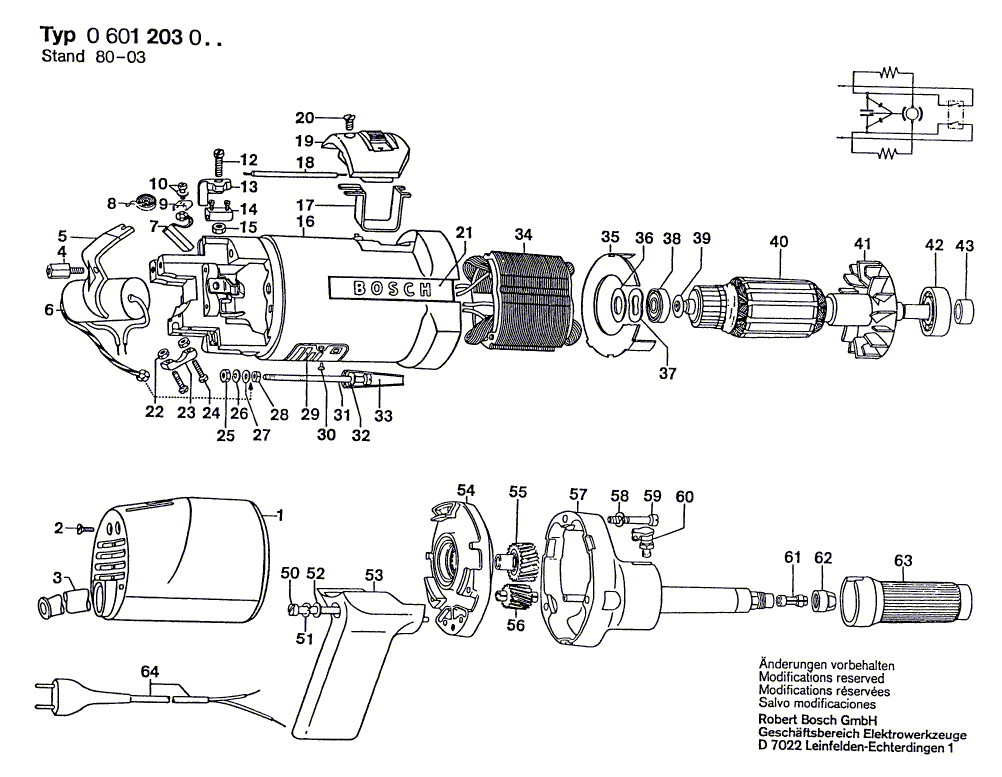 Neue echte Bosch 1603314001 Union Nuss