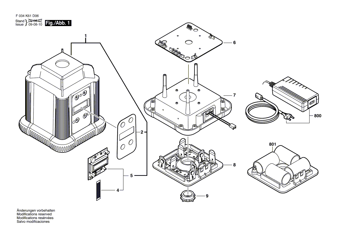 New Genuine Bosch 2610A06972 Parts Set