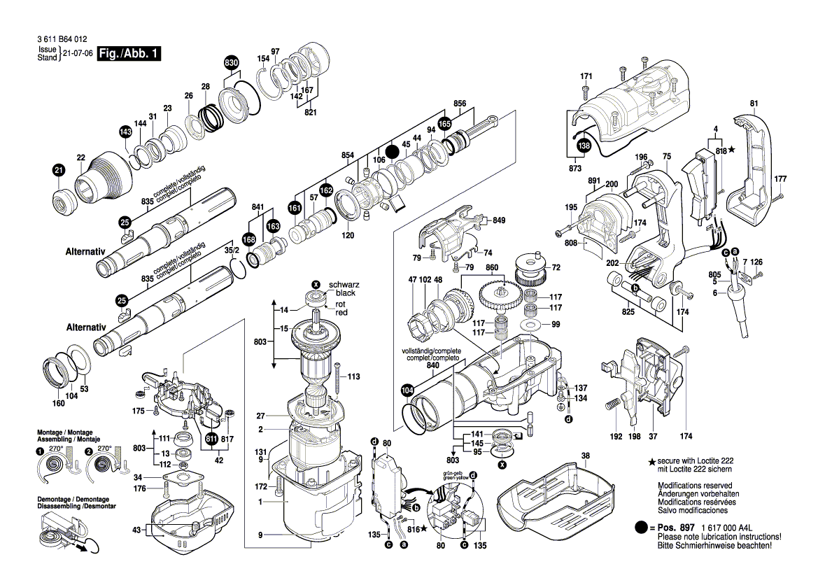 Ny äkta Bosch 1614461035 Strömförsörjningsladd