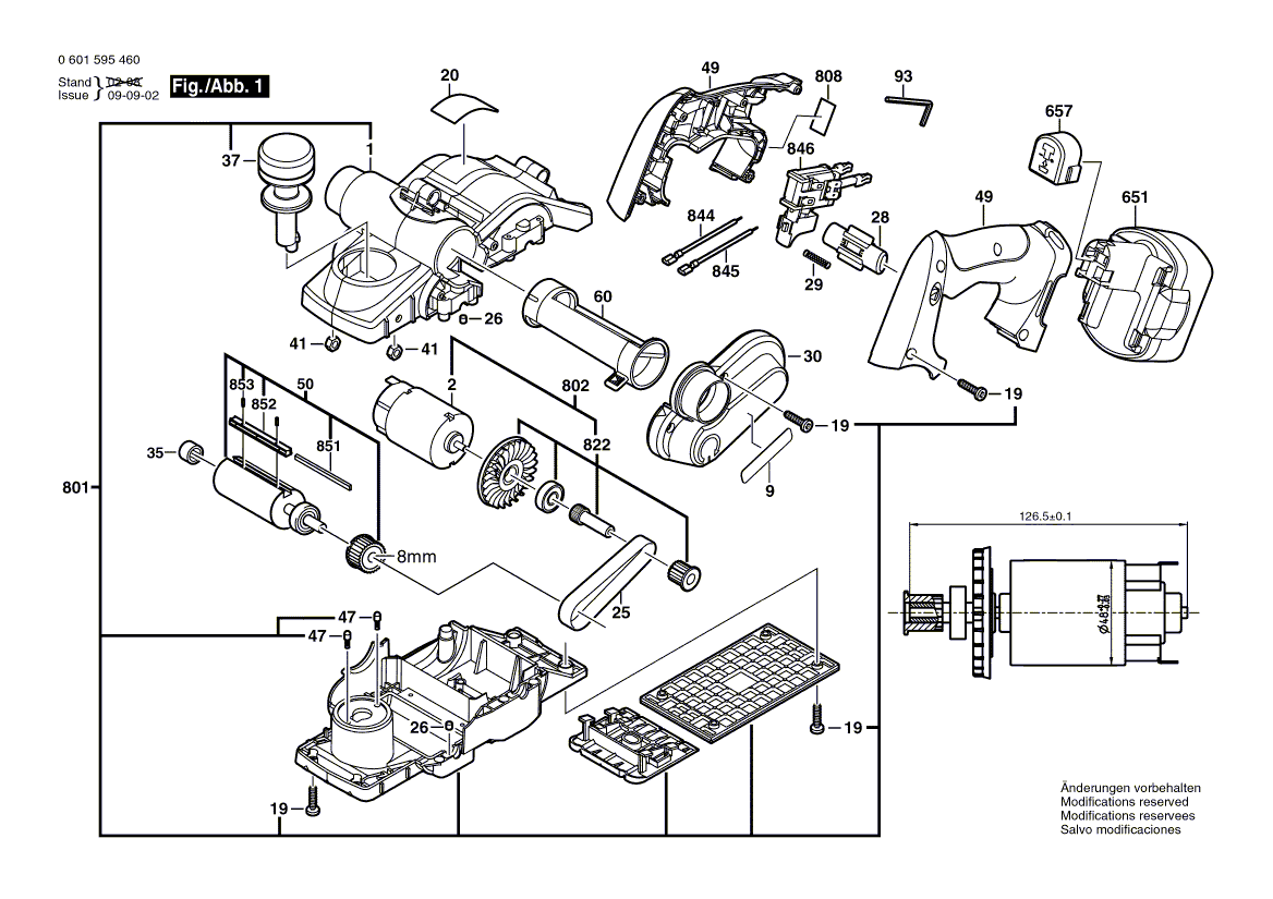 Nieuwe echte Bosch 2605133023 Handgreepplaat