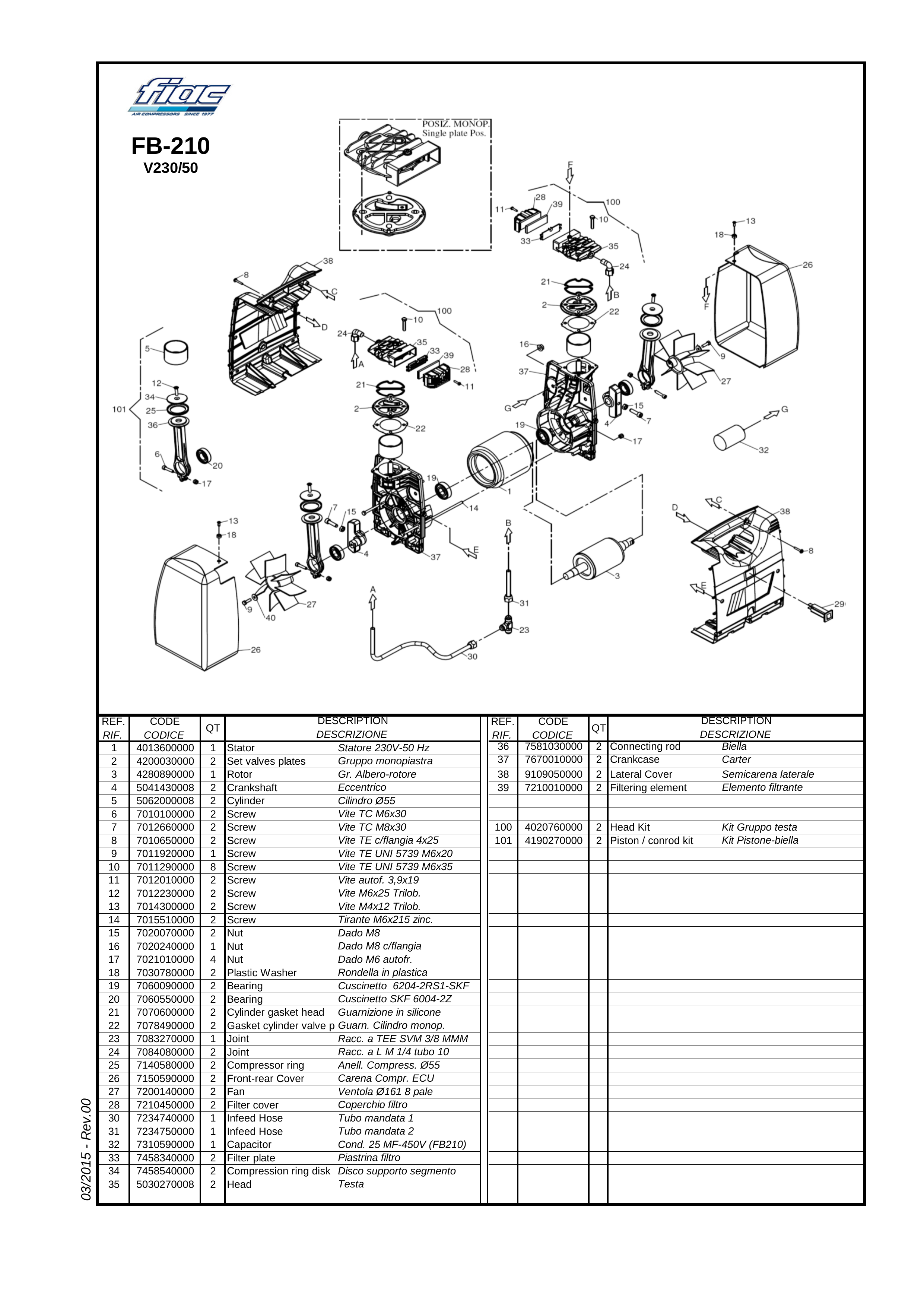 Makita AC240 — сборочный чертёж, лист 1, деталь 7458340000 поз. 33
