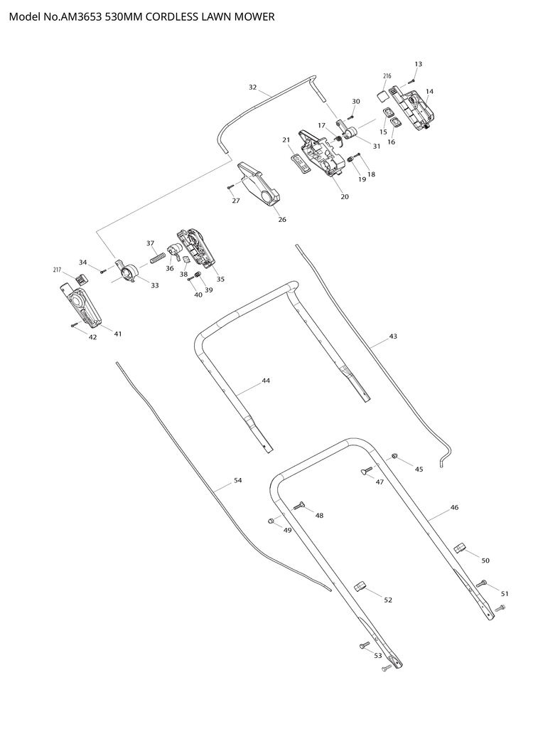 Makita AM3653 — сборочный чертёж, лист 1, деталь 620C46-4 поз. 083