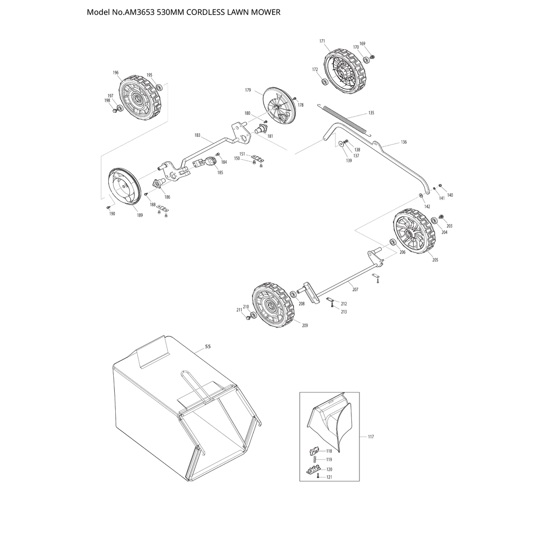 Makita AM3653 — сборочный чертёж, лист 4, деталь 620C46-4 поз. 083