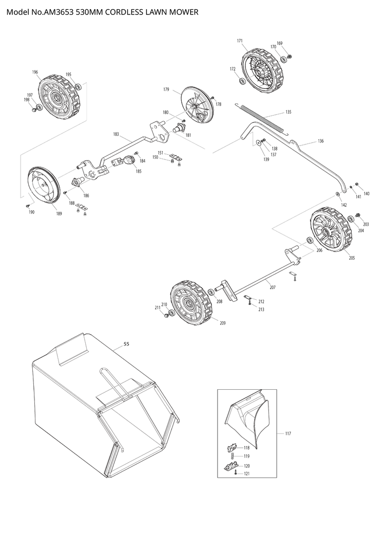 Makita AM3653 — сборочный чертёж, лист 4, деталь 620C46-4 поз. 083