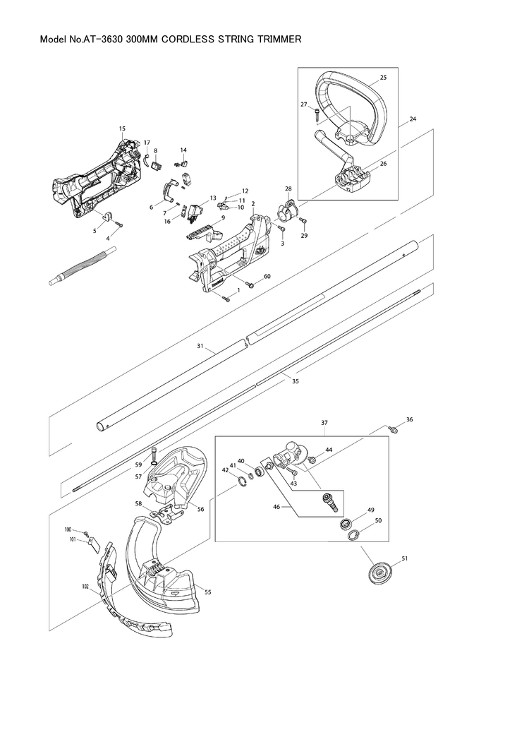 Makita AT-3630 — сборочный чертёж, лист 1, деталь 620496-5 поз. 096-1